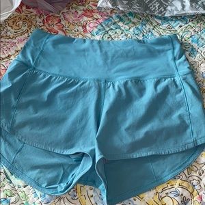 rare lululemon high wasted speed up shorts